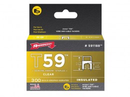Arrow T59 Insulated Staples (300) 6x8mm Clear £10.99